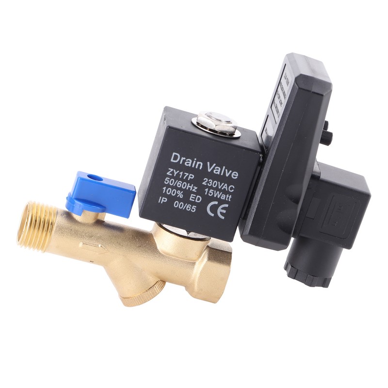 G1/2 DN15 Automatic Electronic Timed Drain Valve for Air Compressor
