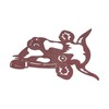 Peeping Cow Head Shape Animal Stake Decorative Metal Stake Garden