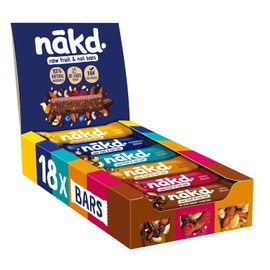 Nakd Pack Multisabores  Barritas Raw de fruta y frutos secos  Ingredientes 100 naturales  Sin Azcar Aadido  18 x 35g                                  