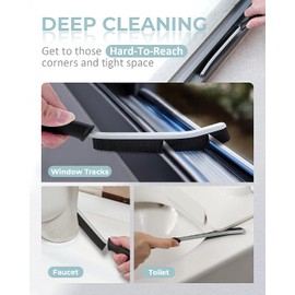 SXhyf Cleaning Brush - Hard Bristle Crevice Cleaning Brush, Multifunctional Gap Scrub Brush, Home Essentials, Bathroom Cleaner Tools for Household Use, Kitchen, Window, Faucet, S1110SE