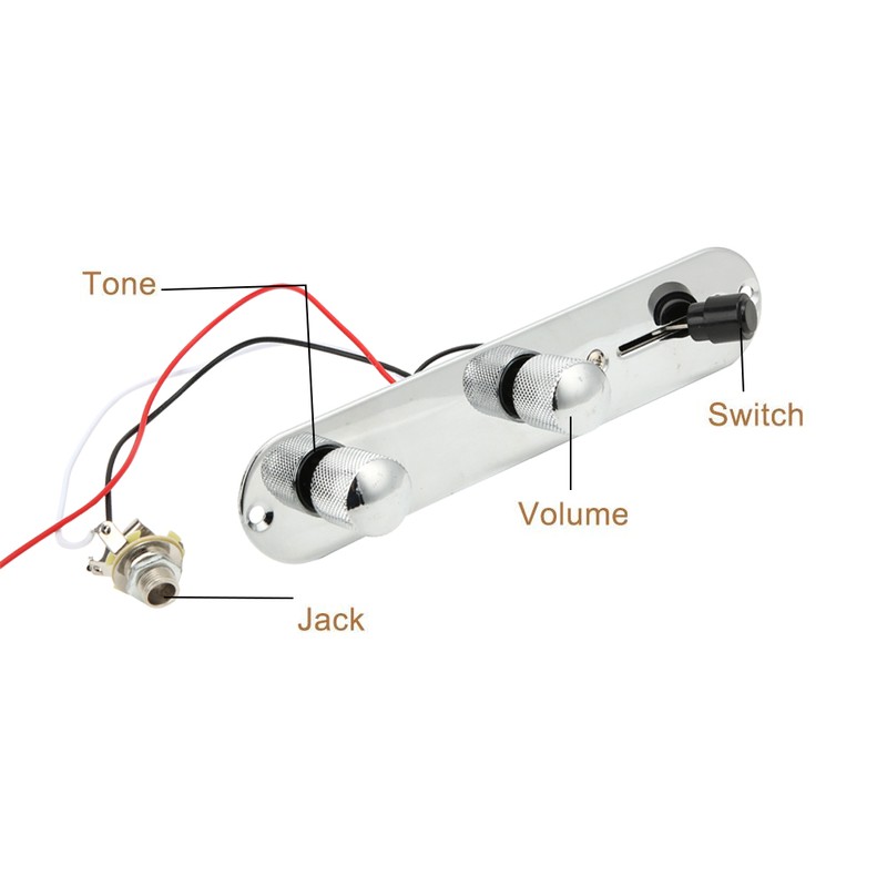 Chrome Plated Metal 3 Way Switch Prewired Control Plate for