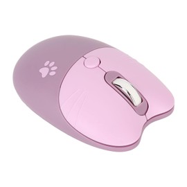 ASHATA Ratón Lindo Inalámbrico del Gato 2.4G, 3 Niveles dpi, Silencioso, Compatible con, Mac, (Púrpura)
