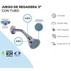 MEER FAUCETS BY CNX Regadera fija con tubo, ahorradora de