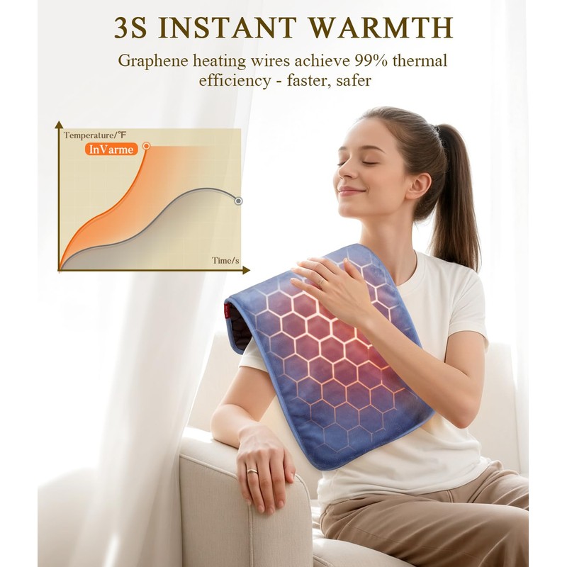 InVarme Extra Hot Heating Pad: Infrared Deep Muscles for Chronic