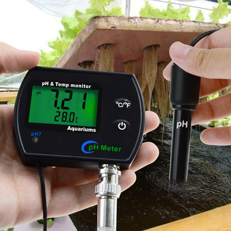 2 in 1 Combo pH & Temperature Meter Water Quality