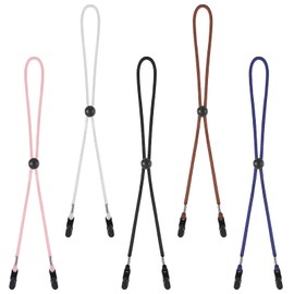 Nogeqi 5 PCS Hat Clips for Wind Adjustable Hat Strap Windproof Hat Elastic Anti-Lost Hat Straps for Wind Removable Chin Strap for Hat Hat Chin Strap for Boating Golfing Fishing Hat Outdoor(5 Colors)