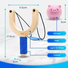 ZORKAM Türschweinchen + 6 Schweinchen - tolle lustige Geschenkidee für Schießliebhaber - geeignet für den Innen- und Außenbereich