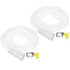 PATIKIL 3.3ft Air Conditioner Drain Hose, 2 Pcs 6 Sizes 20-30mm Mouth Universal AC Drain Hose with Clamp for Replacement and Drain Hose Extension Mini-Split Window AC Unit Faucet, White