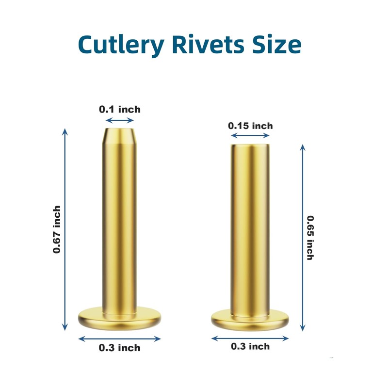 Cutlery Rivets 5/16" x 5/8" for Knife Making Handle Pins