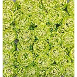 Wire Balls Set of 10 1 x 8 cm + 3 x 5 cm + 6 x 3 cm Colour Apple Green 53