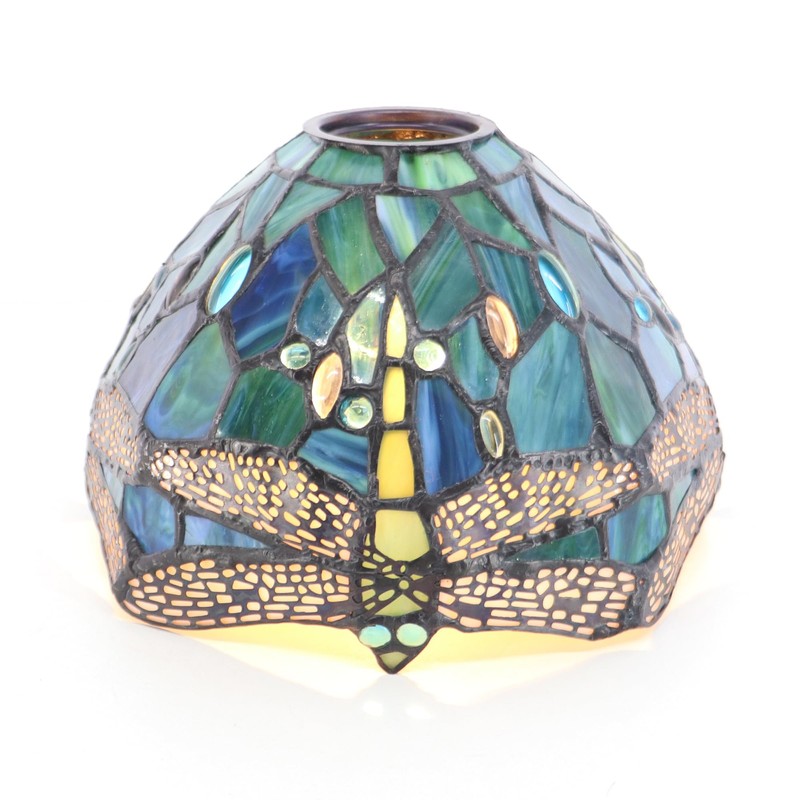 HWFEI Small Tiffany Lamp Shade 8 Inch Accessories Replacement Stained