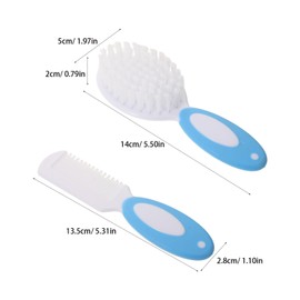 BESTonZON 1Set Baby Hair Brush: Newborns and Toddlers Soft Bristles Brush and Comb Set Baby Registry Present Gentle Hair Care for Infant Toddler Bathing Grooming