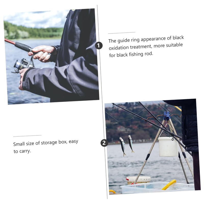 BIUDECO 80pcs Fishing Rod Guide Rings Rod Tips Repair Kit