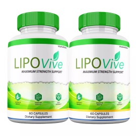 LipoVive Capsules, Max Strength, Lipo Vive Pills Premium Supplement (2 pack)