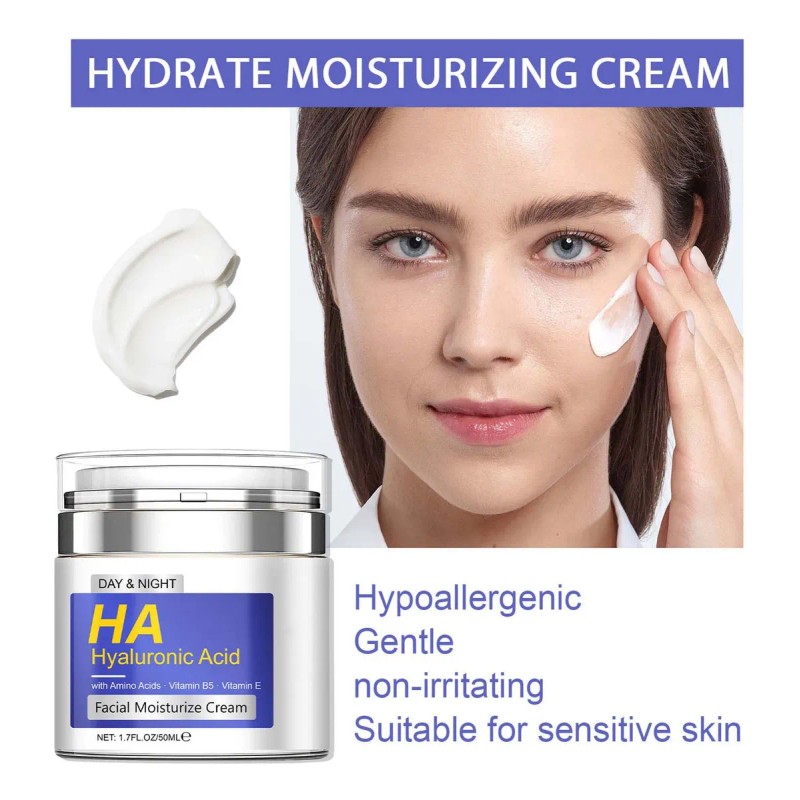 Crema Hidratante Facial De Ácido Hialurónico D Con -aminoaci