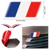 QEDBOJE 2 pcs French Flag Aluminium Badge Grille Badge Sticker