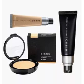 Bissú Kit Bissu Primer Rostro Maquillaje Líquido Polvo Compacto