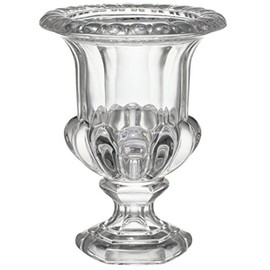 10.2" Large Decorative Antique Style Glass Vase with Pedestal