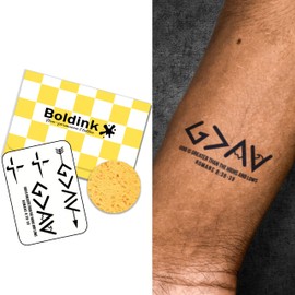 Boldink Temporary Tattoos, semi permanent tattoos, 15-day long lasting tattoo sticker, waterproof and anti-reflective, unique design(Mystical Rune Totem)