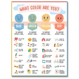 ARBOMG Children's emotional charts Mental health posters help students understand emotions posters -Calm Down Corner Classroom Decorations For Preschool Teachers, Educational Posters For Classroom 12X16 in UnFramed