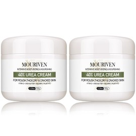 2 Packs Urea Cream 40 Percent - Foot & Hand Cream, for Dry, Cracked Heels, Feet, Knees, Elbows, and Hands, Callus Remover, Maximum Strength Urea Lotion for Softening and Moisturizing
