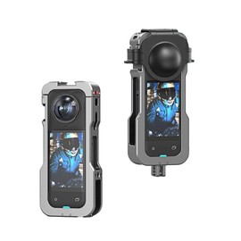 usmallbee Funda Protectora de Metal para Insta360 X5, Accesorios para X5 Utilidad multifunción Marco de construcción más Fuerte Jaula de Aluminio con Cierre de Seguridad de liberación rápida