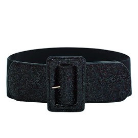 Hanna Nikole Women Sequins Waist Belt, Bling Shiny Fashion Belt for Women Dress Jeans Pants 4xl,Black