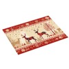 Christmas Elk Pattern Dish Drying Mats for Kitchen Counter Reversible