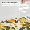 Orange Blossom Dish Drying Mats for Kitchen Counter, Absorbent Reversible