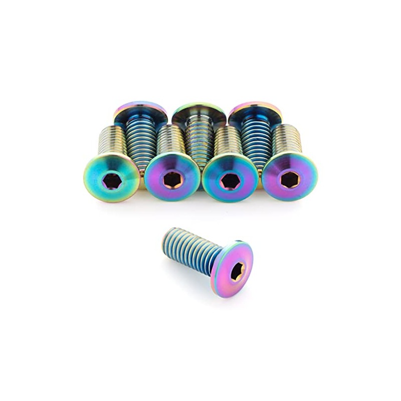 Terske Ultra-Low Profile Superlight Oil Slick Titanium Bottle Cage Bolts: