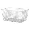Whitmor 4 Pack Grey Wire Baskets for Organizing Office Wire