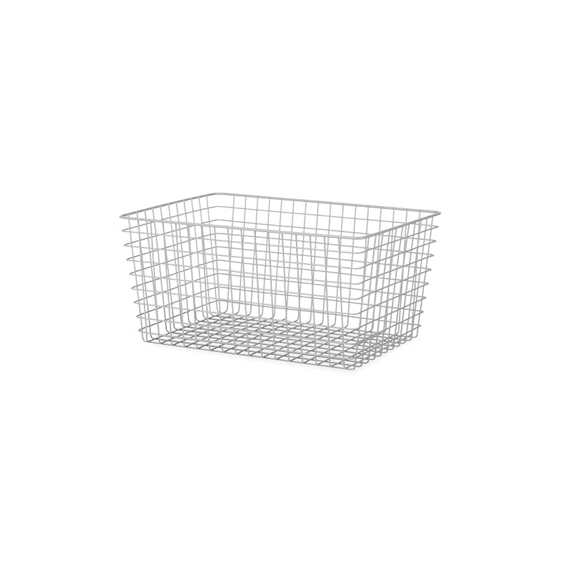 Whitmor 4 Pack Grey Wire Baskets for Organizing Office Wire