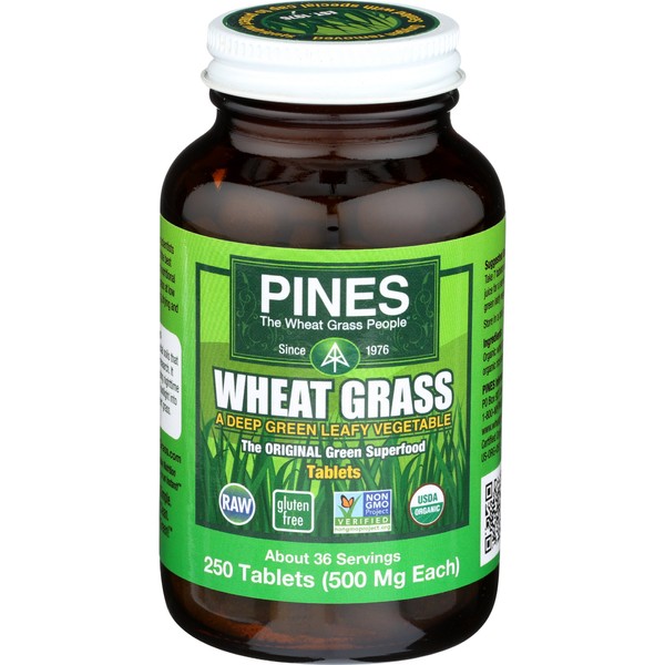 PINES Organic Wheat Grass, 250 Count Tablets | PINES Wheat Grass as featured in the new blockbuster film, Ocean's 8!