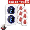 Caregiver pager with LED Digital Display.(6 SOS Waterproof Button &