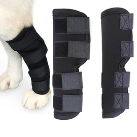 iHOO 1 Pair Dog Front Leg Brace, Prevents Injuries and Sprains,Knee Support for Dogs with 2 Bandages S