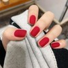 COSMOO 12ml Red Matte Nail Polish, Quick Dry Nail Lacquer