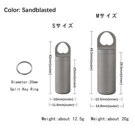 Portable Pill Box Organiser Heart-shaped with Key Chain Ring, Cute Daily Pill Case Container for Pocket Purse, Waterproof Pill Carrier Holder for Outdoor Camping Traveling (Sandblasted-M)