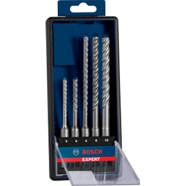 Bosch Professional 5x Expert SDS plus-7X Hammer Drill Bit Set (for Reinforced Concrete, Diameter 5–10 mm, Hammer Drill Accessories), 5 Pieces (1 Pack)