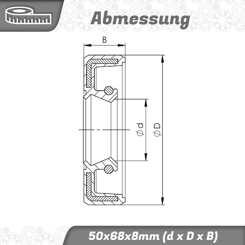 Parts and Parts Shaft Seal 50 x 68 x 8