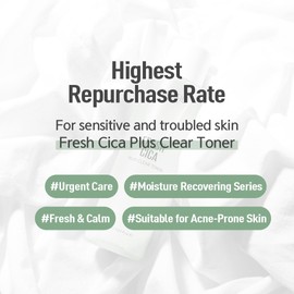 NACIFIC Fresh CICA Clear Triple Set (Toner 150ml, Serum 50ml, Cream 50ml) Skin Calming, Soothing, Relief, Moisturizing