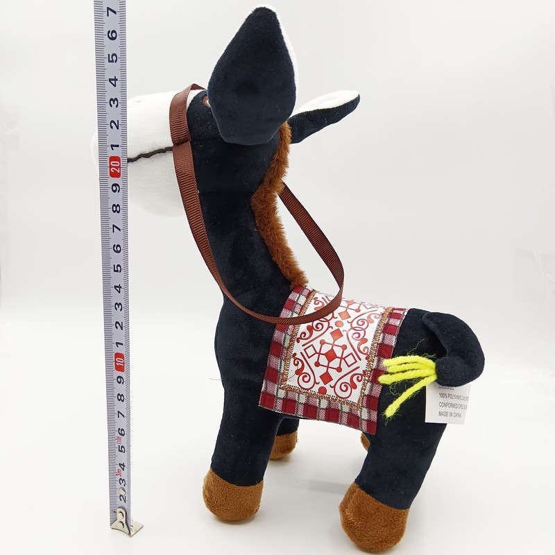 HOKESS 10" Black Donkey Stuffed Animals-Cute Plush Donkey Toy for