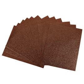 uxcell Brown Shiny EVA Foam Sheets 11 x 8 Inch 2mm Thick for Crafts DIY Projects 12 Pcs