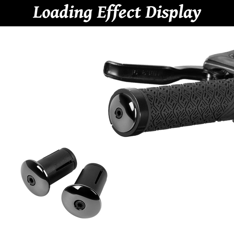 1 Pair Handlebar End Plugs, Bicycle Handlebar End Plugs, Aluminum