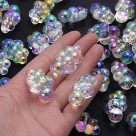 Bubble Clusters - 10 Pk,1:6 Scale Bubbles for Miniature Dollhouse Bath Tub Model, Zen Garden or Fairy Beach - Acrylic Beads for Jewelry Crafts