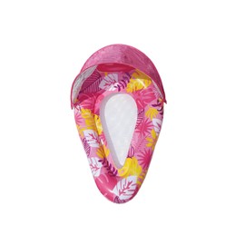 Teardrop Inflatable Pool Floats for Adults with Detachable Canopy,Water Floating Recliner,Portable Lounge Raft for Summer,Pool Party,Lake or Beach (Pink)