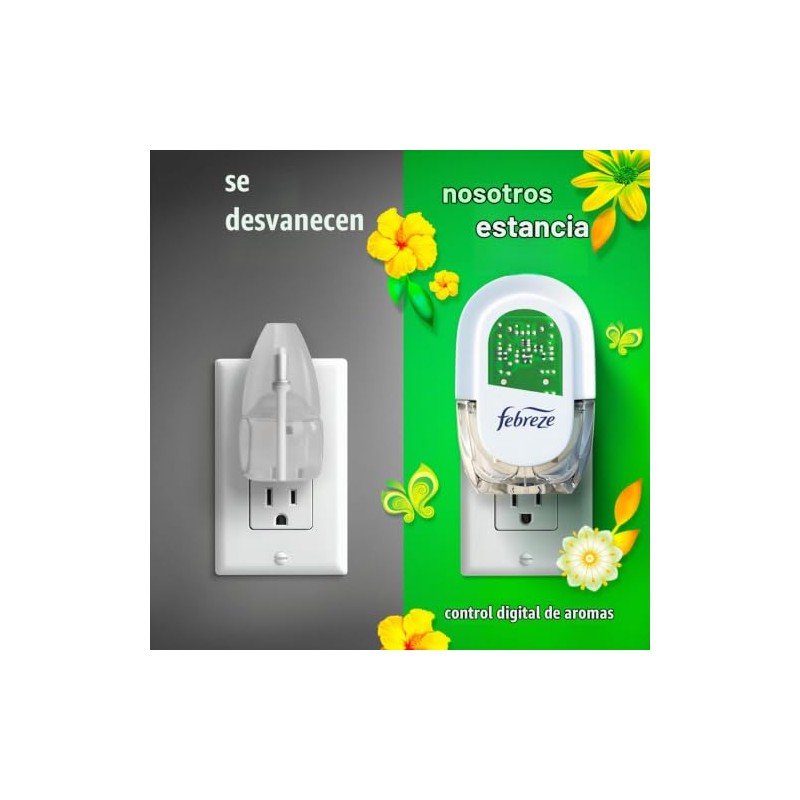 Febreze - Ambientador enchufable, kit de inicio de aceite perfumado