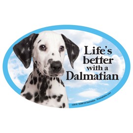 Prismatix Dalmatian Oval Dog Magnet for Cars