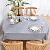 Wolkemer Faux Linen Oval Tablecloth 60 x 84 Inch Grey