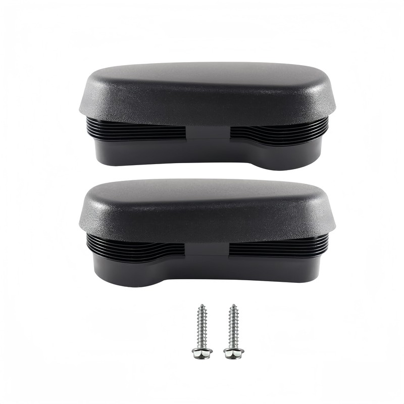 POETRYXIAO Chrome Tubular Running Board End Cap Cover for 2009-2020