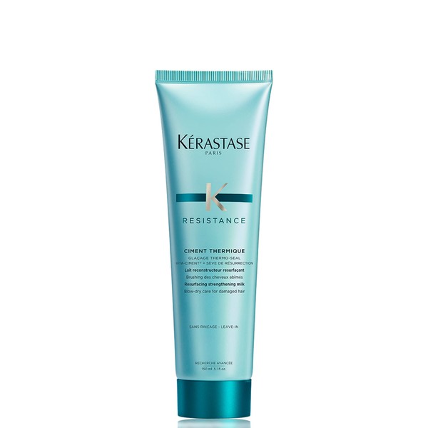 KERASTASE Resistance Ciment Thermique Hair Serum and Blow Dry Primer | Heat Protectant for Damaged Hair | Reduces Breakage and Hydrates Hair | For All Hair Types | 5.1 Fl Oz